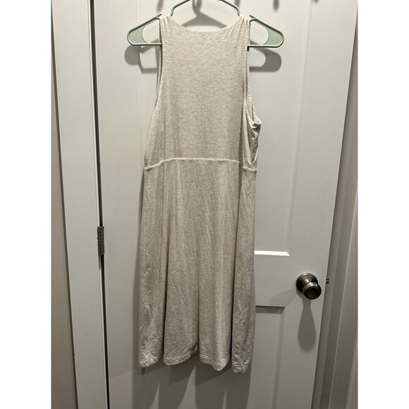 Athleta Tall Medium Women's Dress Reversible Santorini High Neck Oatmeal Heather - Picture 3 of 4